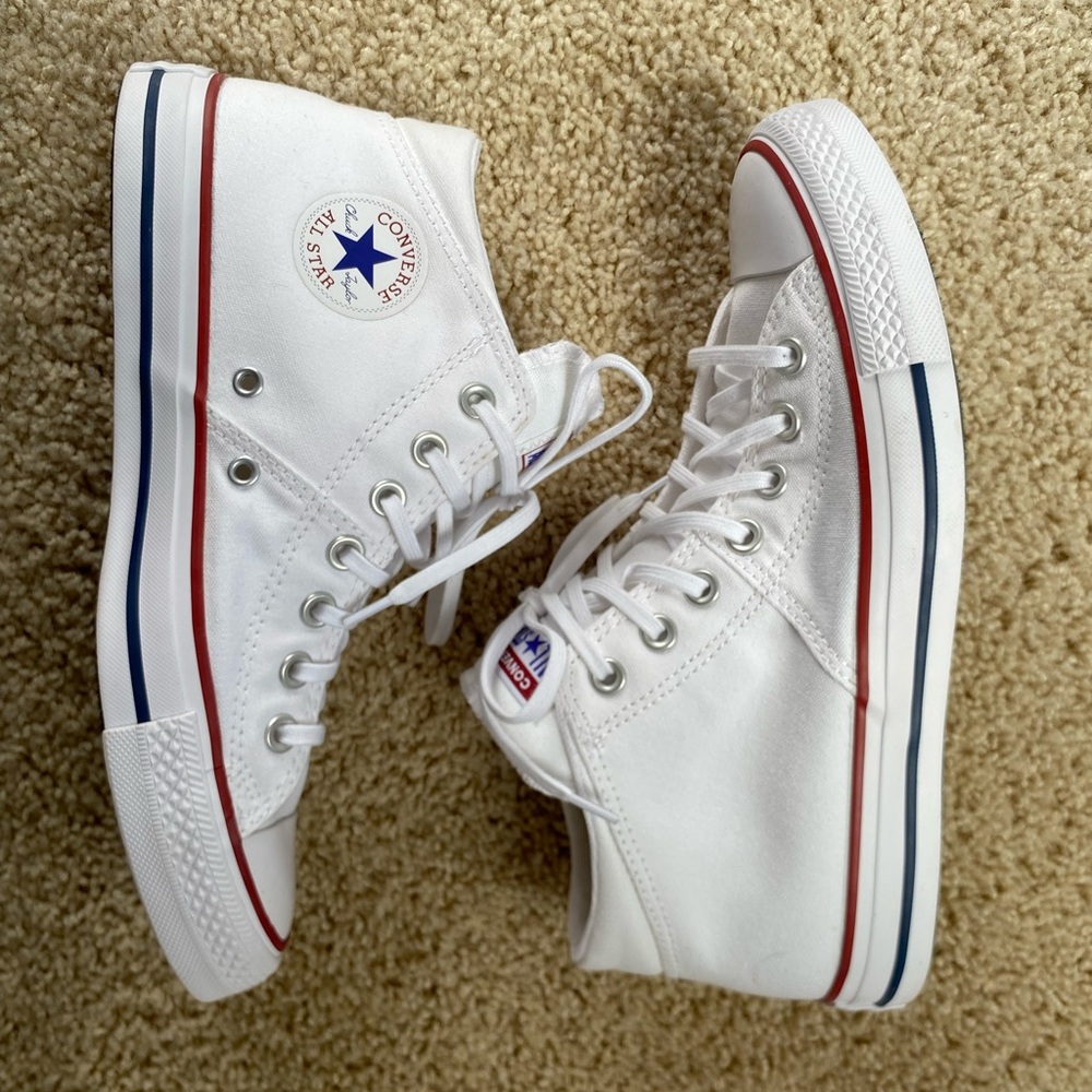 White Mid-Top Converse